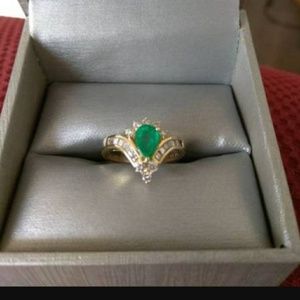 Emerald and Diamond Ring